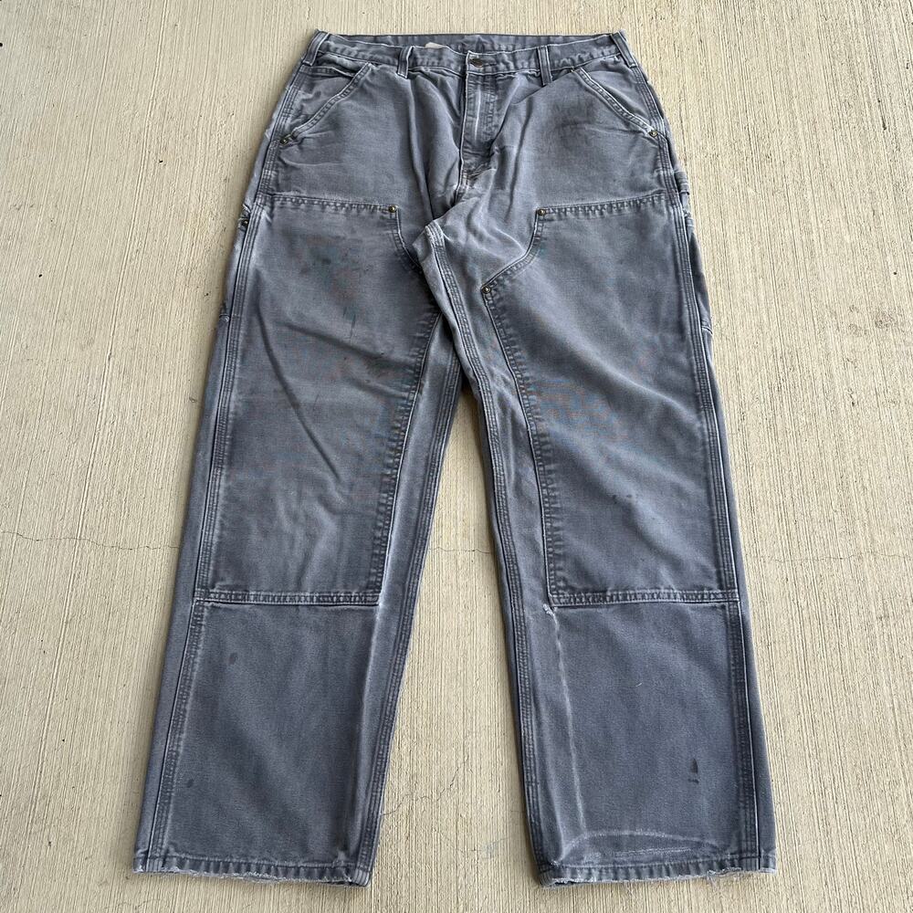 Carhartt faded gray double knee work wear carpenter pants
